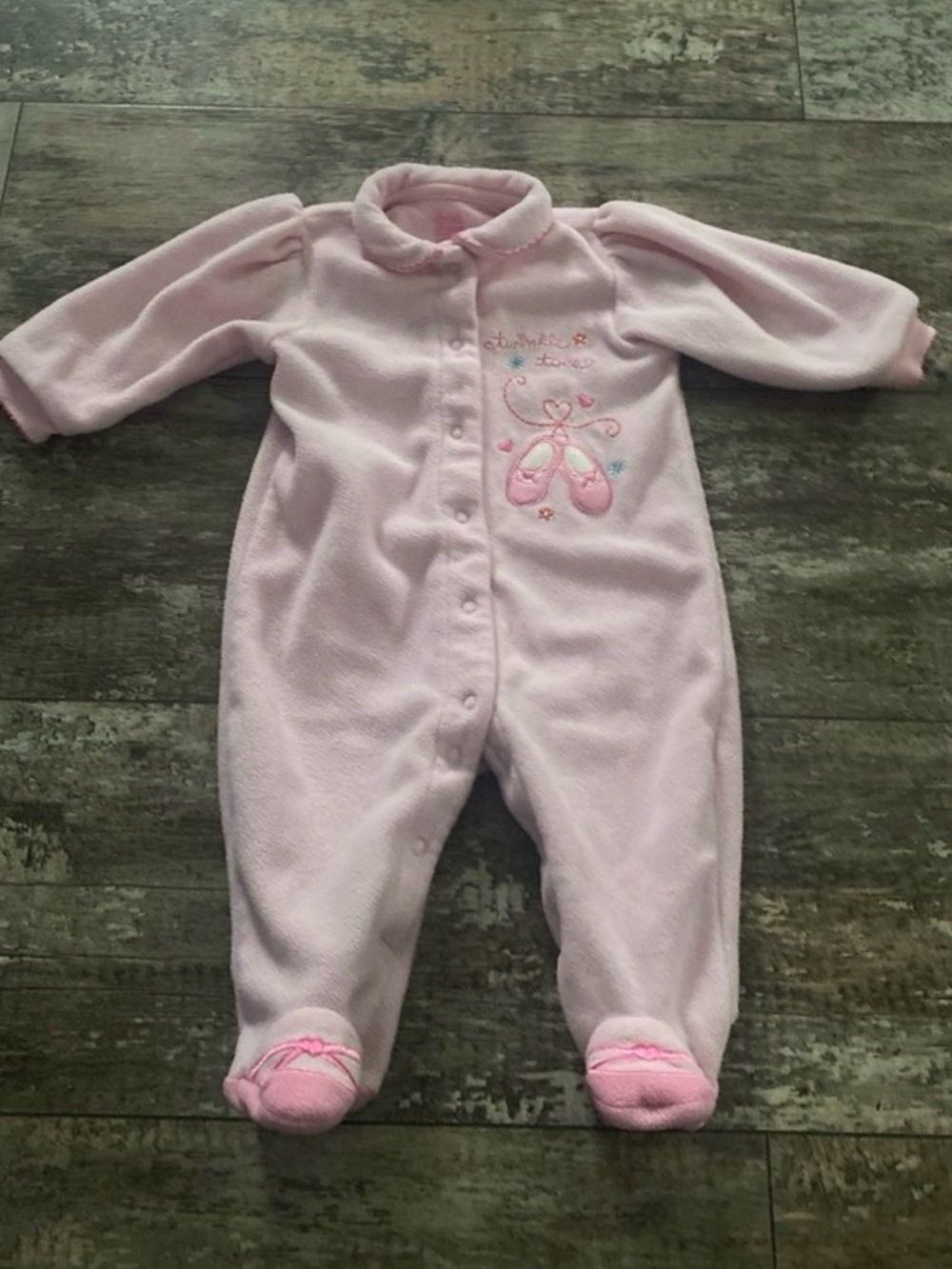 Pink Ballet Slippers Sleeper Size 3/6 Months